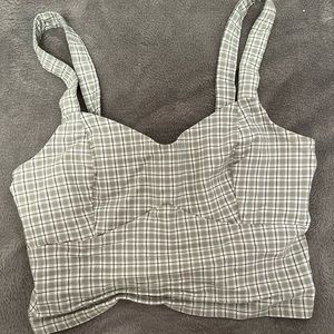 Gingham Crop Tank (Hollister)